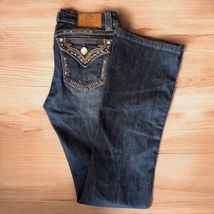 L.A. Idol Bling Jeans Low Rise Flare Size 7